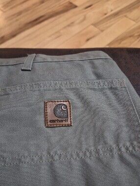 New Without Tags Carhartt Men's Work Jeans in Light Olive/Gray. 48x30